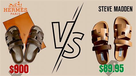 dupe sandalias hermes|hermes sandals vs steve madden.